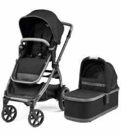 Agio By Peg Perego Z4 Stroller + Bassinet Bundle - Black Pearl