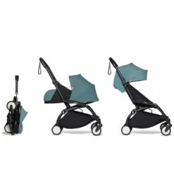 Babyzen YOYO2 Ultra Compact Complete 0+/6+ Stroller - Black / Aqua