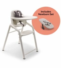 Bugaboo Giraffe Complete High Chair + Newborn Set Bundle - White / Polar White
