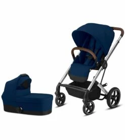Cybex Balios S Lux Full Size Stroller + Cot S Bassinet Bundle - Navy Blue
