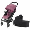 Cybex Eezy S+ 2 Compact Stroller + Cot S Bundle - Magnolia Pink / Deep Black