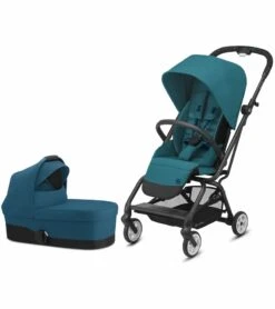 Cybex Eezy S Twist 2 Stroller + Cot S Bassinet Bundle - River Blue