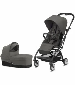 Cybex Eezy S Twist 2 Stroller + Cot S Bassinet Bundle - Soho Grey
