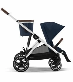 Cybex Gazelle S 2 Single-to-Double Stroller - Silver Frame / Ocean Blue