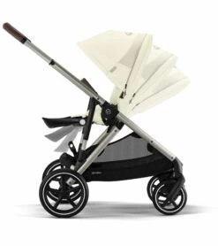Cybex Gazelle S 2 Single-to-Double Stroller - Taupe Frame / Seashell Beige -Babyzen || Stokke || CHICCO Sales cybex gazelle s 2 single to double stroller taupe frame seashell beige 138