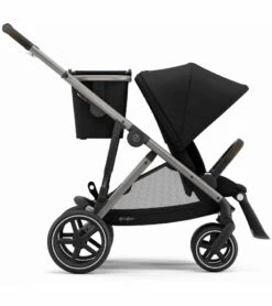 Cybex Gazelle S Single-to-Double Stroller - Deep Black (Taupe Frame)
