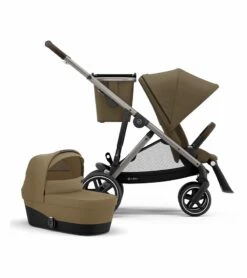 Cybex Gazelle S Stroller & Cot - Classic Beige (Taupe Frame)