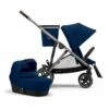 Cybex Gazelle S Stroller & Cot - Navy Blue (Taupe Frame)