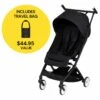 Cybex Libelle Compact Stroller + Travel Bag Bundle - Deep Black / Black
