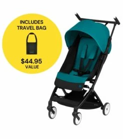 Cybex Libelle Compact Stroller + Travel Bag Bundle - River Blue / Black