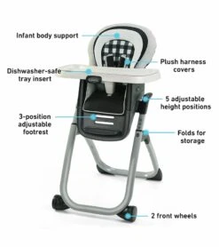 Graco DuoDiner DLX 6-in-1 High Chair - Kagen -Babyzen || Stokke || CHICCO Sales graco duodiner dlx 6 in 1 high chair kagen 97