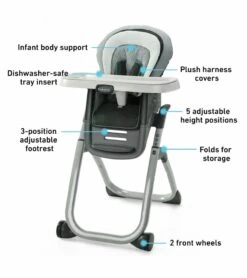 Graco DuoDiner DLX 6-in-1 High Chair - Mathis -Babyzen || Stokke || CHICCO Sales graco duodiner dlx 6 in 1 high chair mathis 87