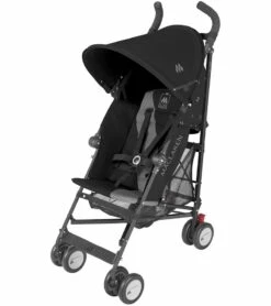 Maclaren Triumph Umbrella Stroller - Black/Charcoal - Silver Frame