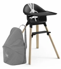 Stokke Clikk High Chair Travel Bundle - Black Natural