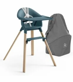 Stokke Clikk High Chair Travel Bundle (One Box) - Fjord Blue