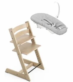 Stokke Tripp Trapp Chair + Newborn Set Bundle - Oak White