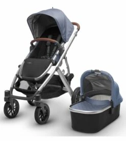 UPPAbaby 2018 / 2019 Vista Stroller - Henry (Blue Marl/Silver/Saddle Leather)