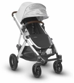 UPPAbaby 2019 VISTA Stroller - Bryce (White Marl/Silver/Chestnut Leather) -Babyzen || Stokke || CHICCO Sales uppababy 2019 vista stroller bryce white marl silver chestnut leather 180