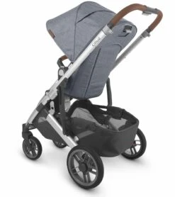 UPPAbaby Cruz V2 Stroller - Gregory (Blue Melange/Silver/Saddle Leather) -Babyzen || Stokke || CHICCO Sales uppababy cruz v2 stroller gregory blue melange silver saddle leather 101 1