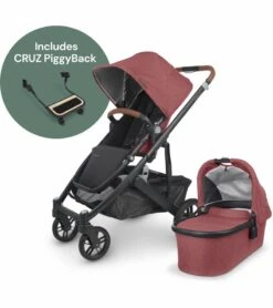 UPPAbaby CRUZ V2 Stroller + PiggyBack Ride-Along Bundle - Lucy