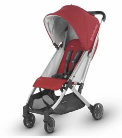 UPPAbaby Minu Compact Stroller - Denny (Red Melange/Silver/Black Leather)