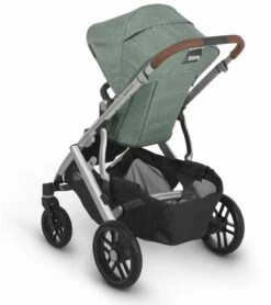 UPPAbaby Vista V2 Single-to-Double Stroller - Emmett (Green Melange/Silver/Saddle Leather) -Babyzen || Stokke || CHICCO Sales uppababy vista v2 single to double stroller emmett green melange silver saddle leather 68