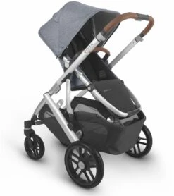 UPPAbaby Vista V2 Single-to-Double Stroller - Gregory (Blue Melange/Silver/Saddle Leather) -Babyzen || Stokke || CHICCO Sales uppababy vista v2 single to double stroller gregory blue melange silver saddle leather 33