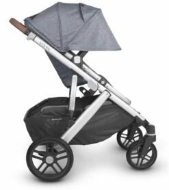 UPPAbaby Vista V2 Single-to-Double Stroller - Gregory (Blue Melange/Silver/Saddle Leather) -Babyzen || Stokke || CHICCO Sales uppababy vista v2 single to double stroller gregory blue melange silver saddle leather 34