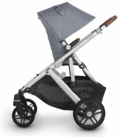 UPPAbaby Vista V2 Single-to-Double Stroller - Gregory (Blue Melange/Silver/Saddle Leather) -Babyzen || Stokke || CHICCO Sales uppababy vista v2 single to double stroller gregory blue melange silver saddle leather 36