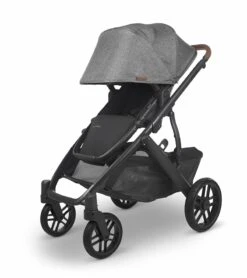 UPPAbaby Vista V2 Single-to-Double Stroller - Greyson (Charcoal Melange/Carbon/Saddle Leather) -Babyzen || Stokke || CHICCO Sales uppababy vista v2 single to double stroller greyson charcoal melange carbon saddle leather 43