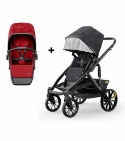 Veer Switch&Roll Stroller + Color Kit Bundle - Pele Red